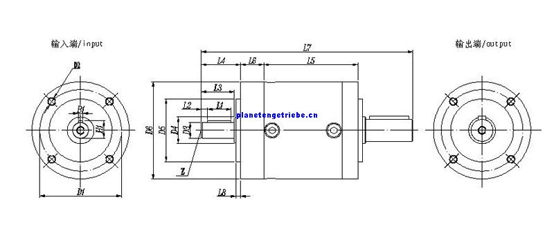 PL double shaft Planetary gearbox 