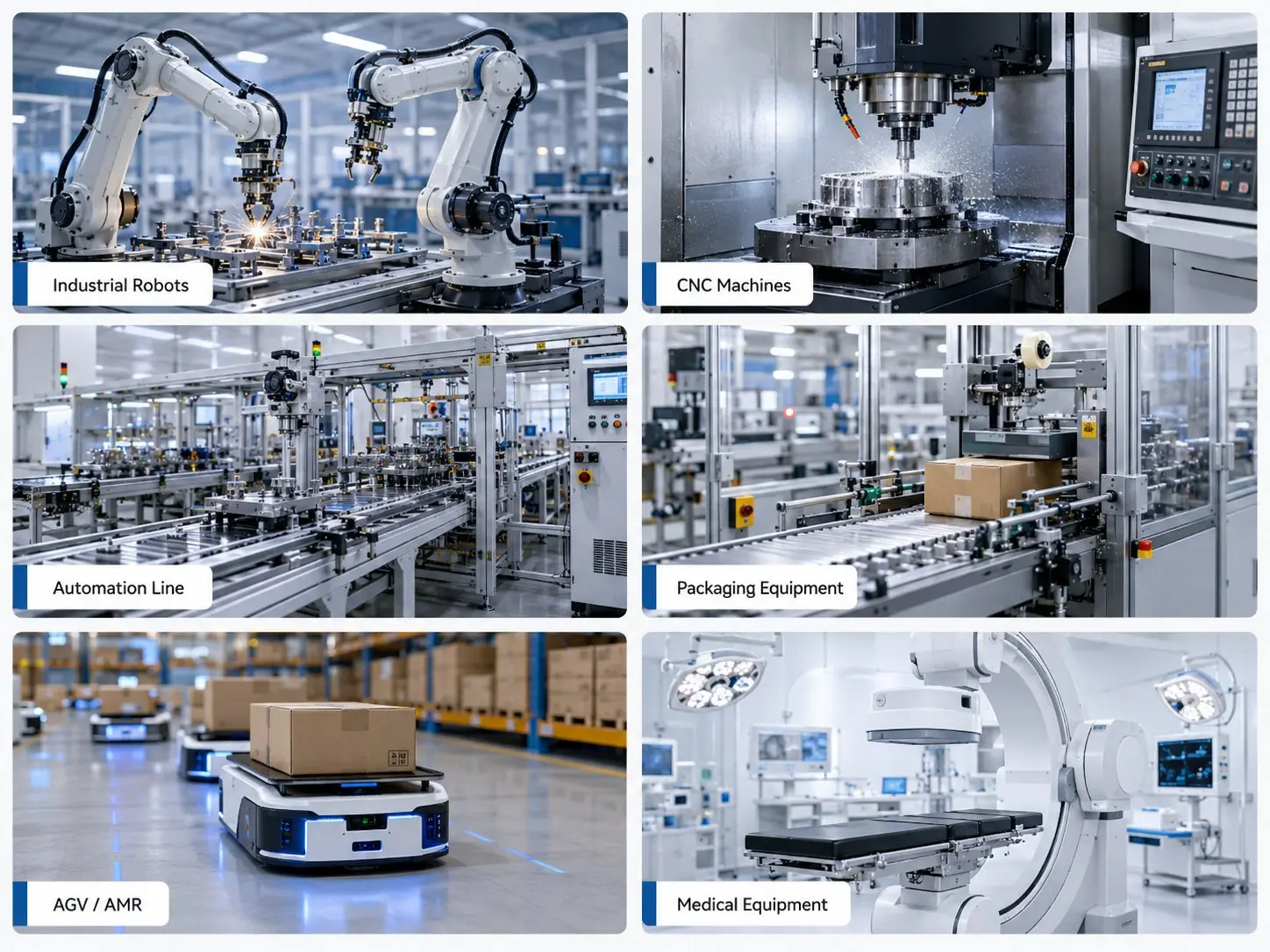 EP-FAD high-speed round flange gearbox applications — semiconductor, FPD, CNC rotary table